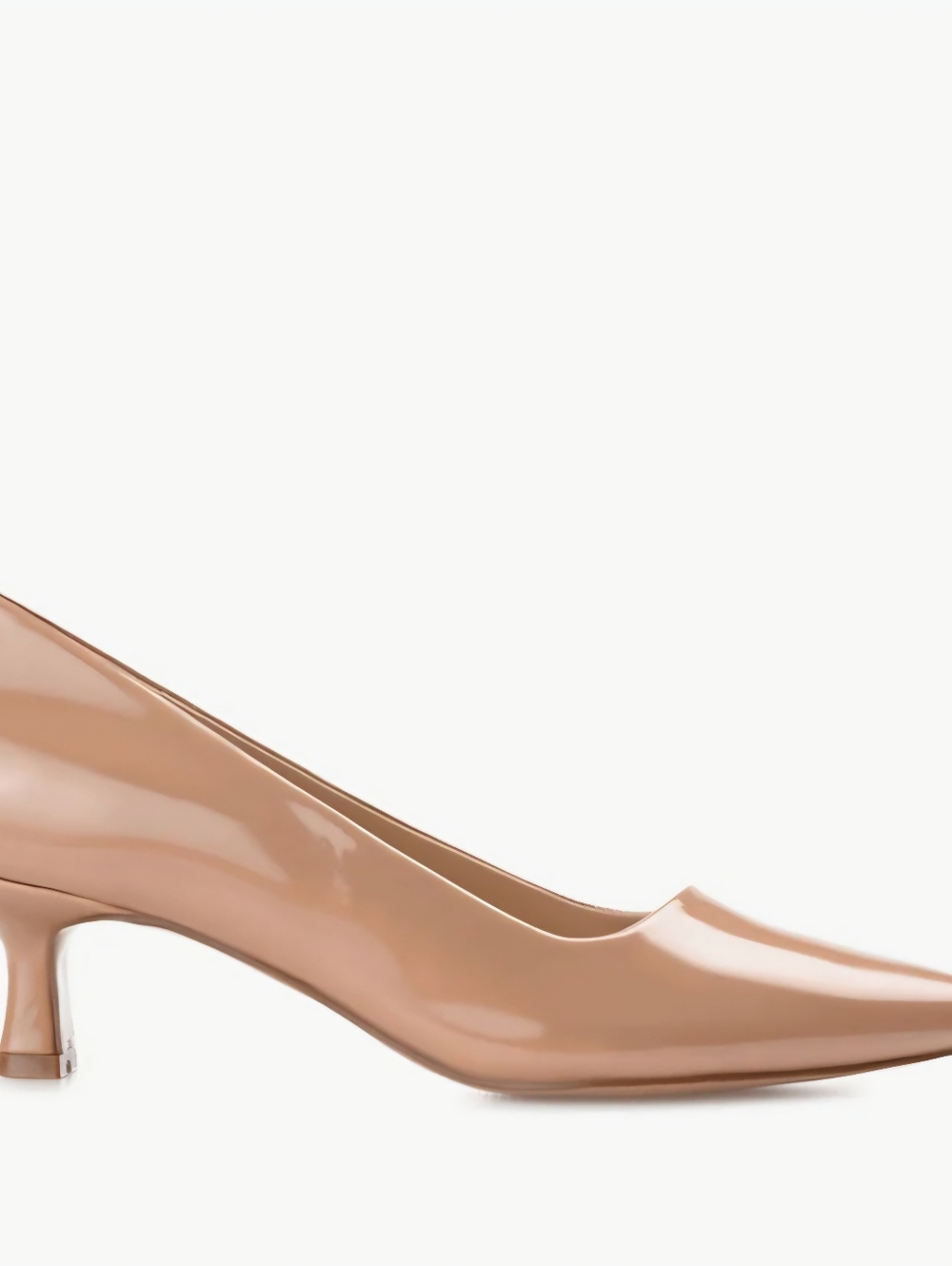 Zara Blush Patent Pointed-Toe Heels